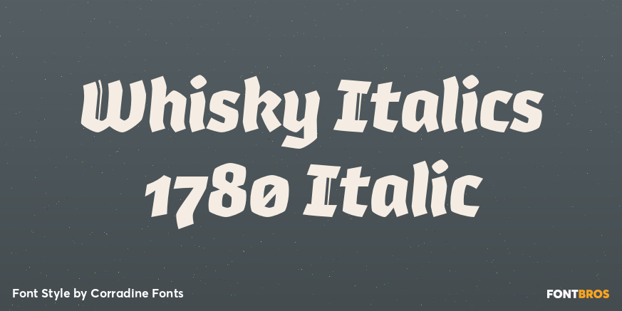 Whisky Italics 1780 Italic Poster