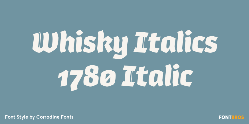 Whisky Italics 1780 Italic Font Poster #1