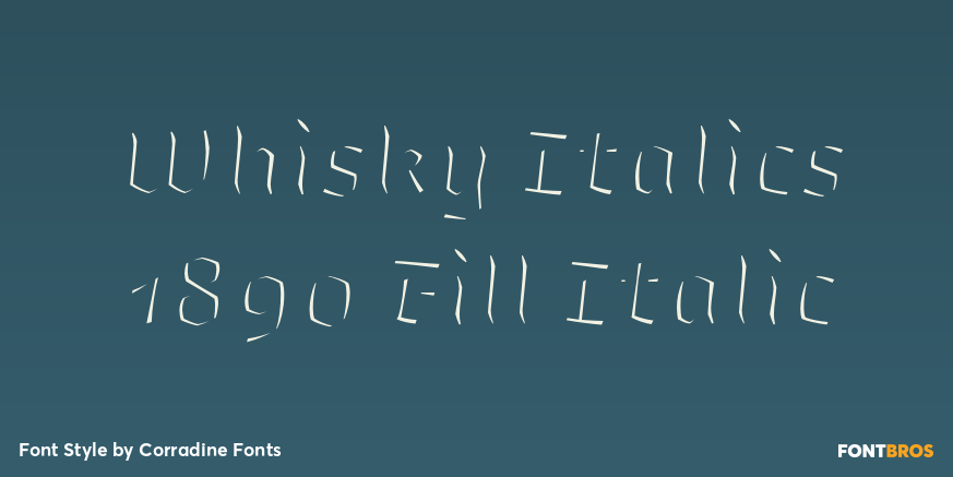 Whisky Italics 1890 Fill Italic Poster