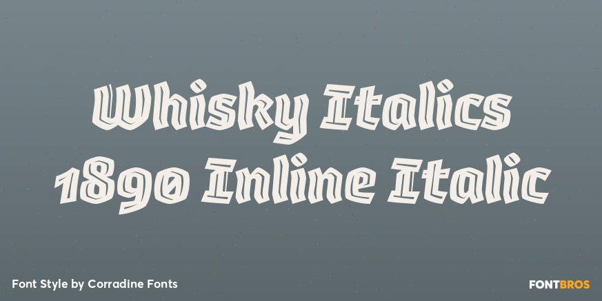 Whisky Italics 1890 Inline Italic Font Poster #1
