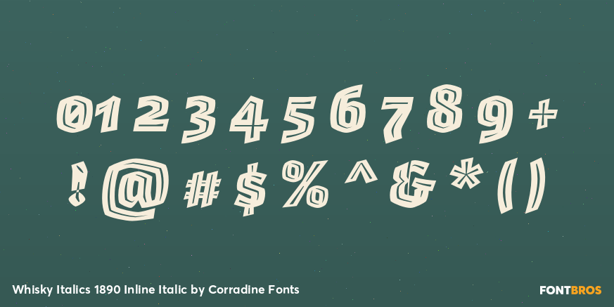 Whisky Italics 1890 Inline Italic Font Poster #1