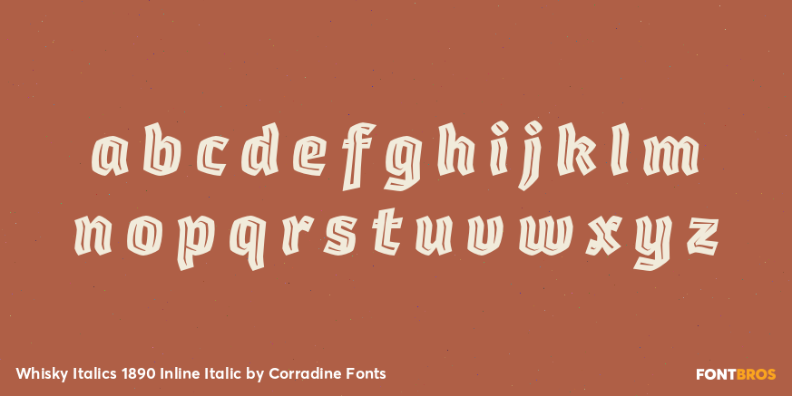 Whisky Italics 1890 Inline Italic Font Poster #1