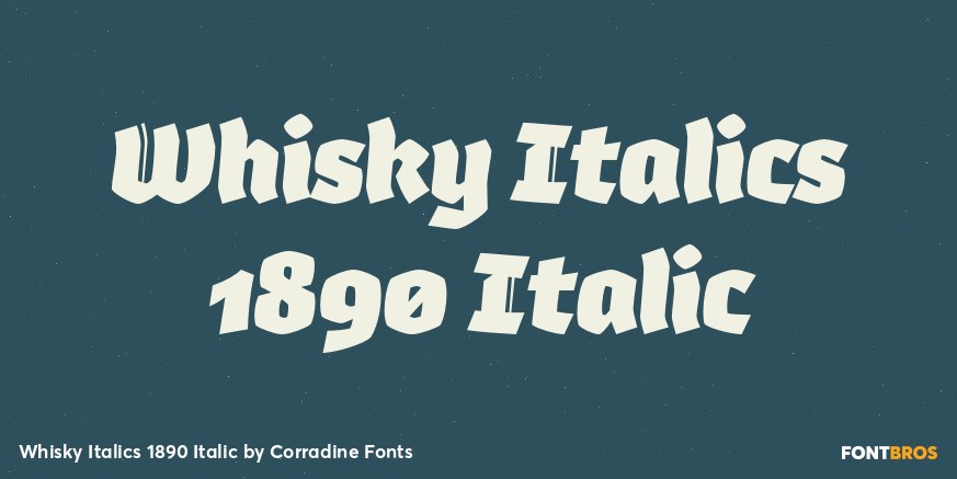 Whisky Italics 1890 Italic Poster