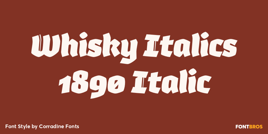Whisky Italics 1890 Italic Font Poster #1