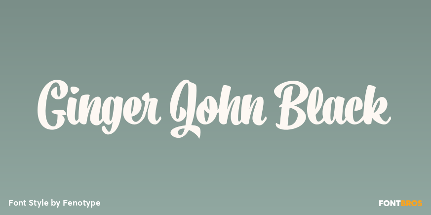 Ginger John Black Font Poster #1