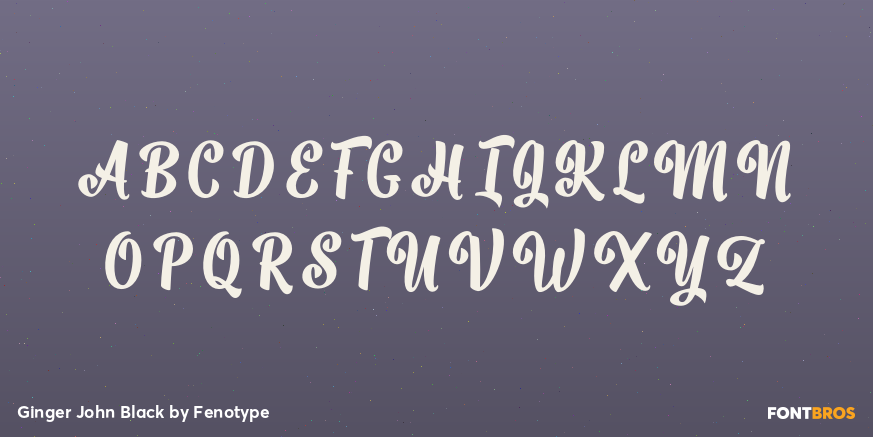 Ginger John Black Font Poster #2