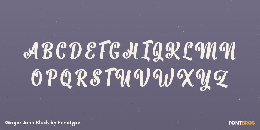 Ginger John Black Font Poster #1