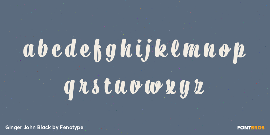 Ginger John Black Font Poster #1