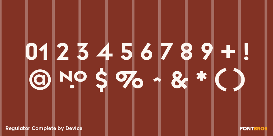 Regulator Complete Font Poster #4