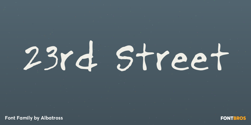 23rd Street Font Poster