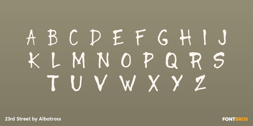 23rd Street Font Poster #1
