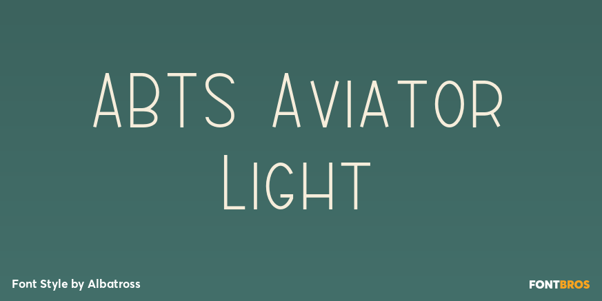 ABTS Aviator Light Font Poster #1