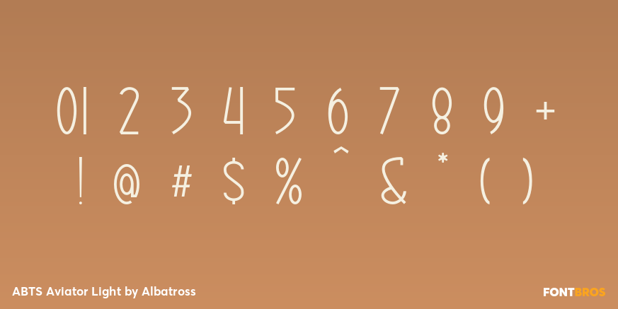 ABTS Aviator Light Font Poster #1