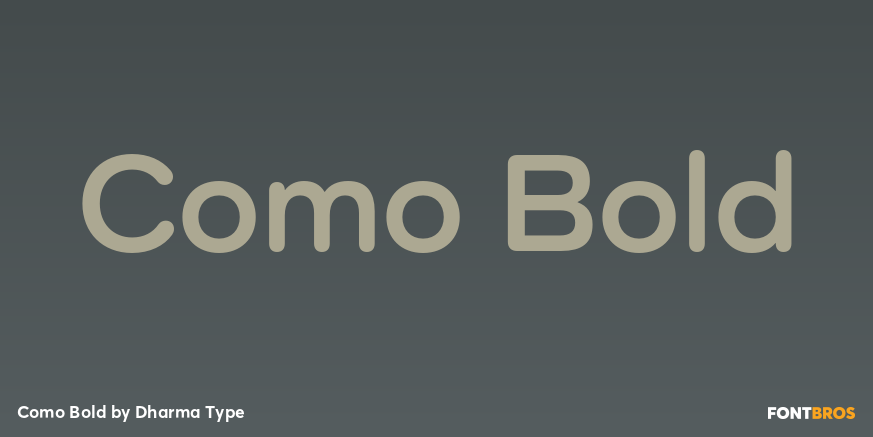 Como Bold Font Poster #1