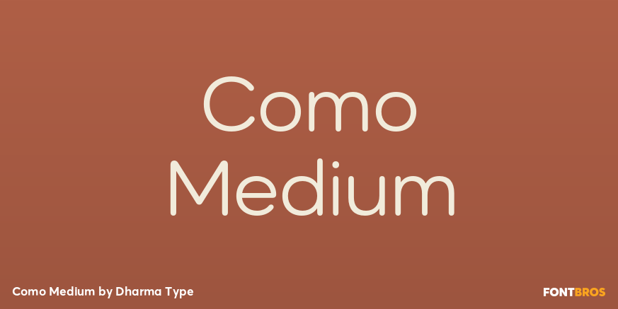 Como Medium Font Poster #1