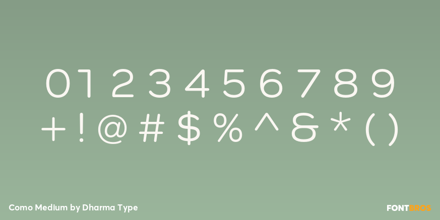 Como Medium Font Poster #4