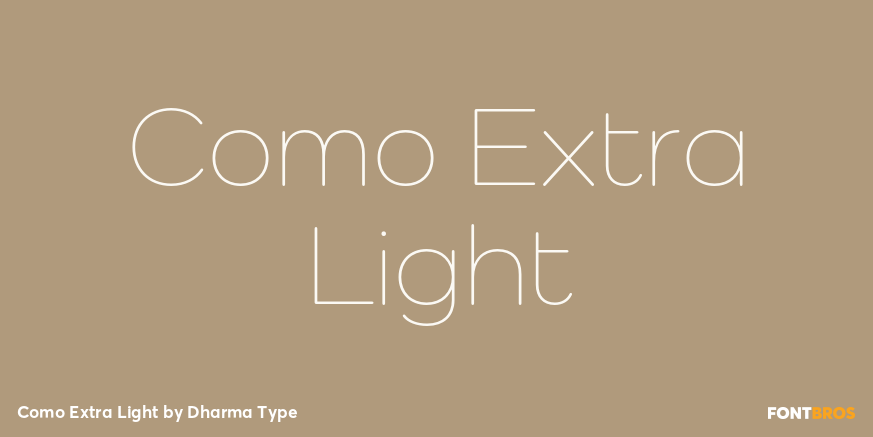Como Extra Light Font Poster #1