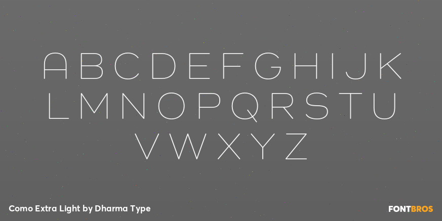 Como Extra Light Font Poster #2