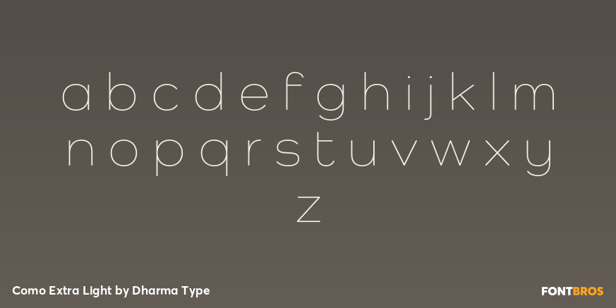 Como Extra Light Font Poster #3