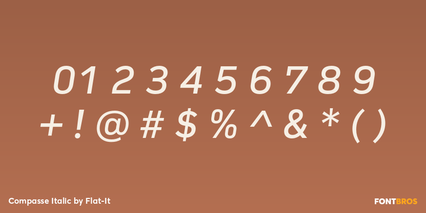 Compasse Italic Font Poster #1