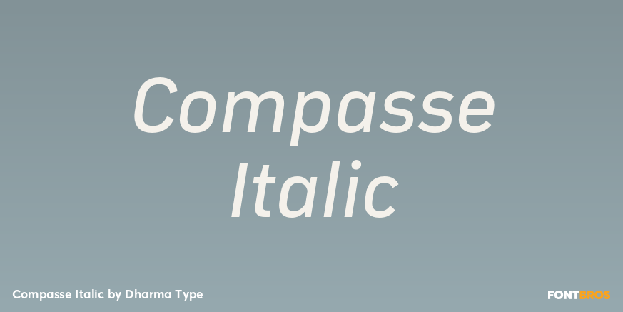Compasse Italic Font Poster #1