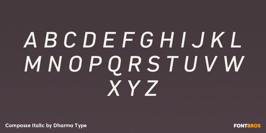 Compasse Italic Font Poster #2