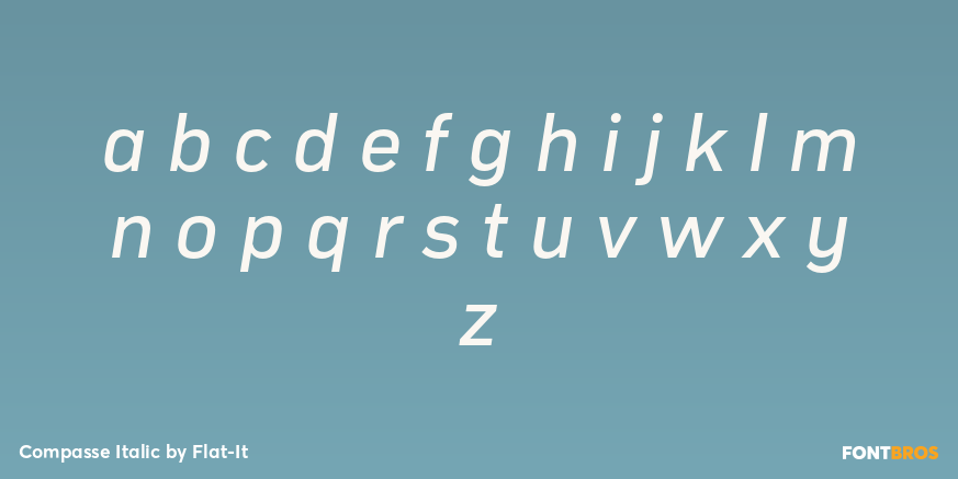 Compasse Italic Font Poster #1