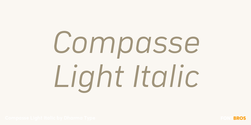 Compasse Light Italic Font Poster #1