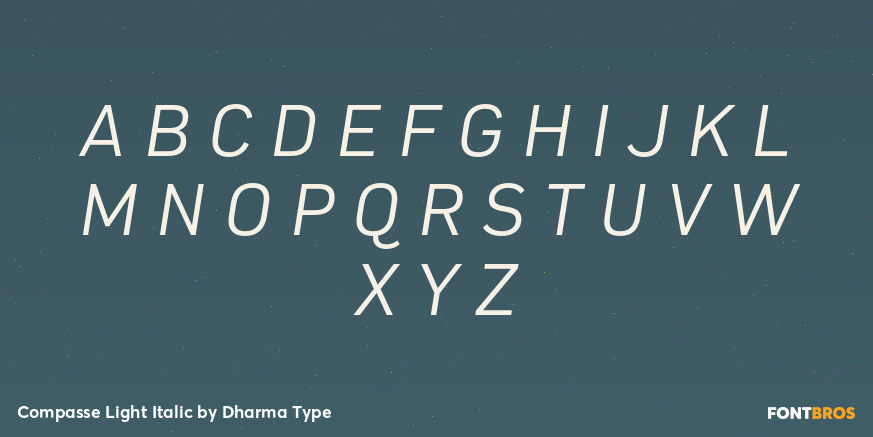 Compasse Light Italic Font Poster #2