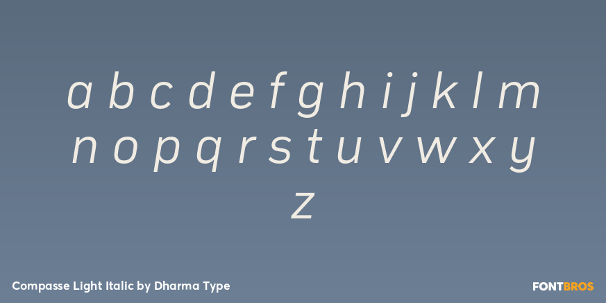 Compasse Light Italic Font Poster #3