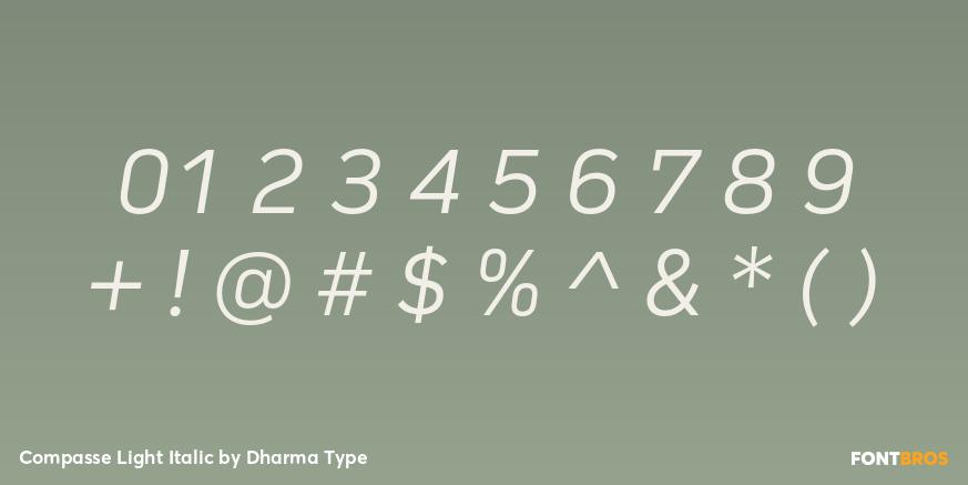 Compasse Light Italic Font Poster #4