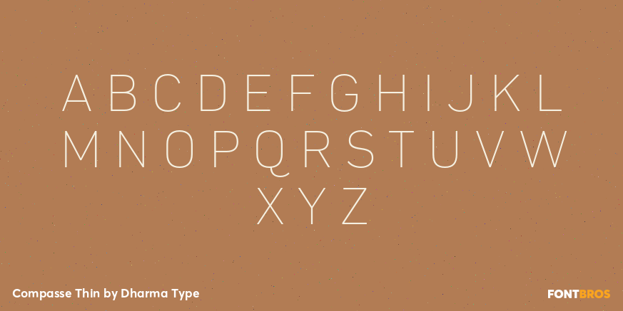 Compasse Thin Font Poster #2