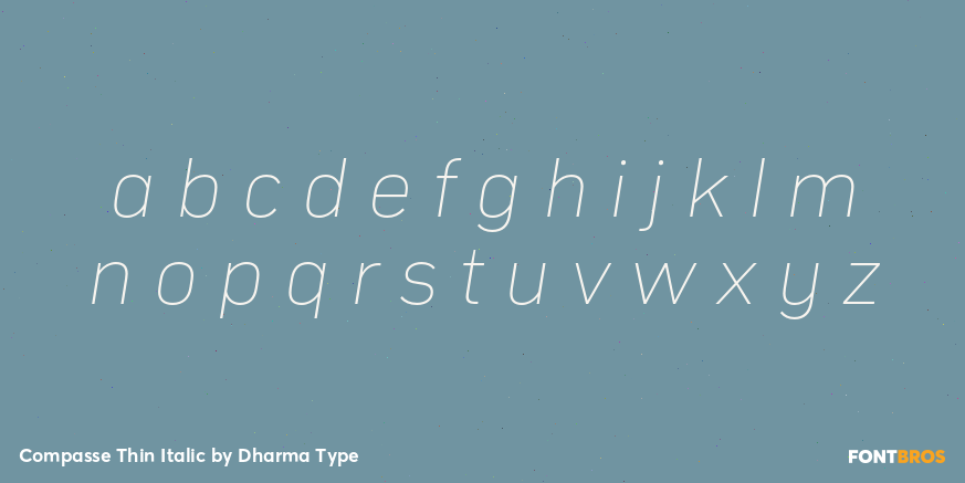 Compasse Thin Italic Font Poster #3