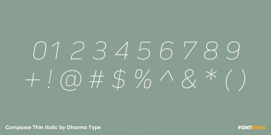 Compasse Thin Italic Font Poster #4