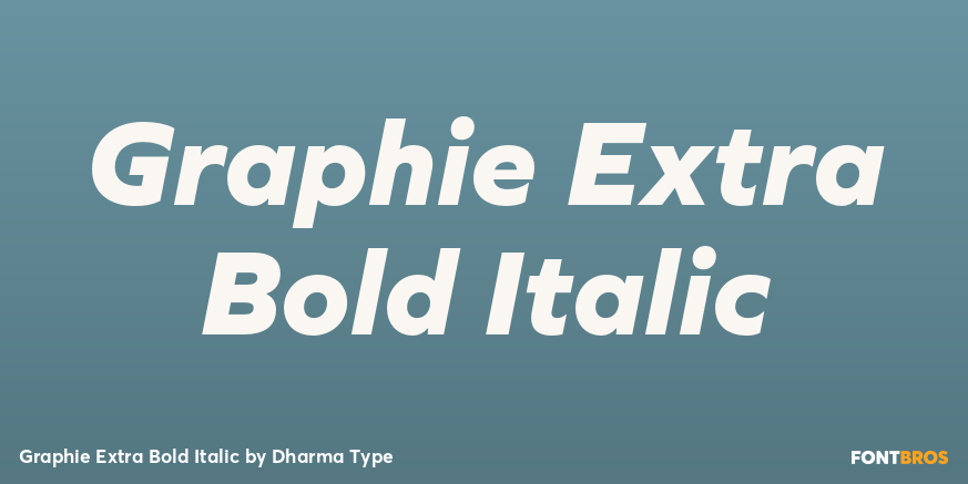 Graphie Extra Bold Italic Font Poster #1
