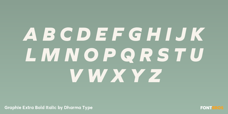 Graphie Extra Bold Italic Font Poster #2