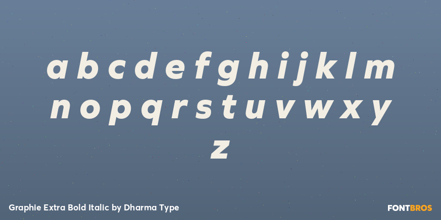 Graphie Extra Bold Italic Font Poster #3