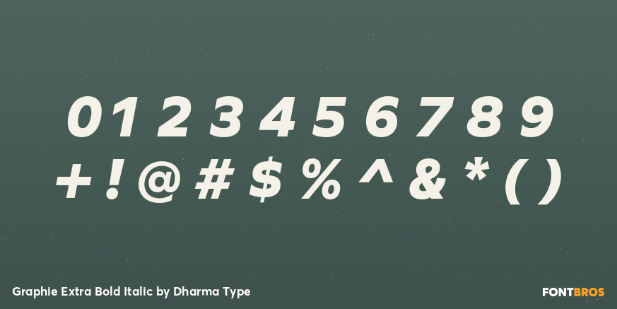 Graphie Extra Bold Italic Font Poster #4