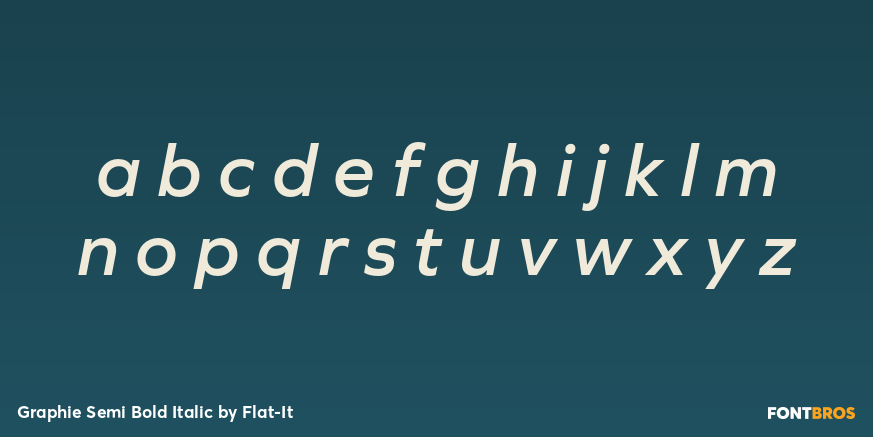Graphie Semi Bold Italic Font Poster #1