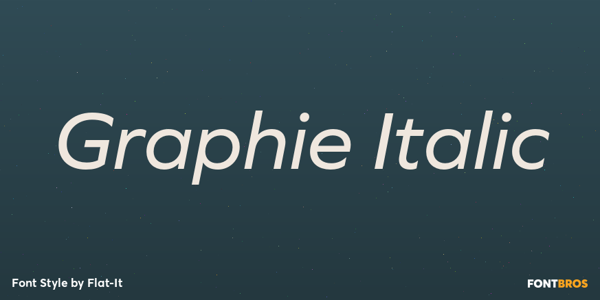 Graphie Italic Font Poster #1