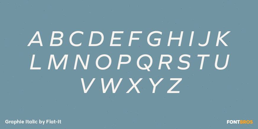 Graphie Italic Font Poster #1