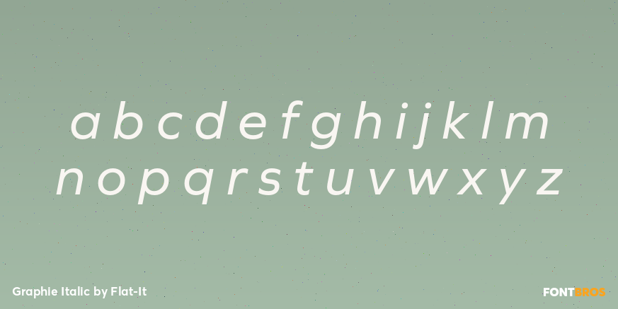 Graphie Italic Font Poster #1