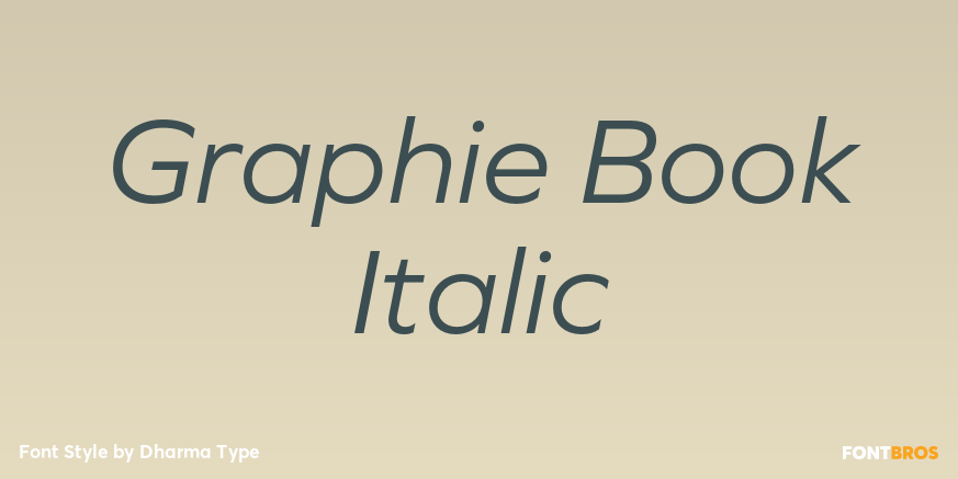 Graphie Book Italic Font Poster #1