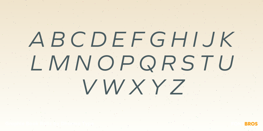 Graphie Book Italic Font Poster #2