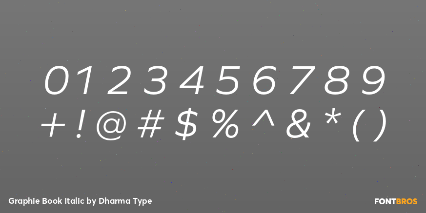 Graphie Book Italic Font Poster #4