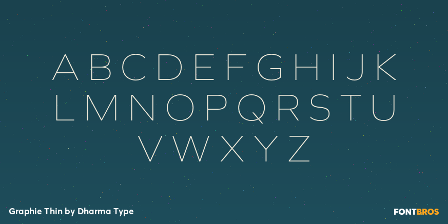 Graphie Thin Font Poster #2