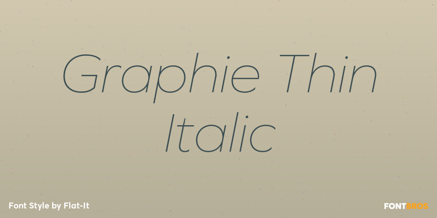 Graphie Thin Italic Font Poster #1