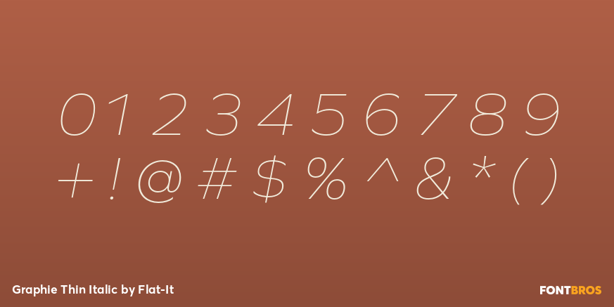 Graphie Thin Italic Font Poster #4