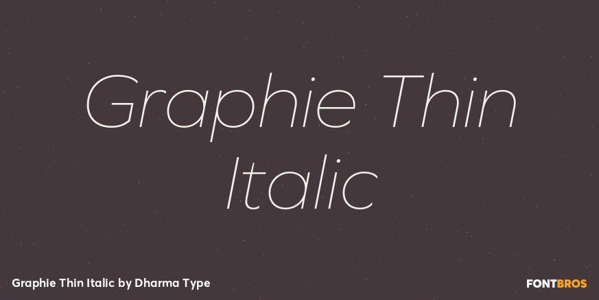 Graphie Thin Italic Font Poster #1