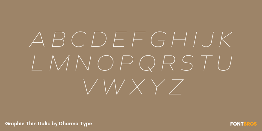 Graphie Thin Italic Font Poster #2